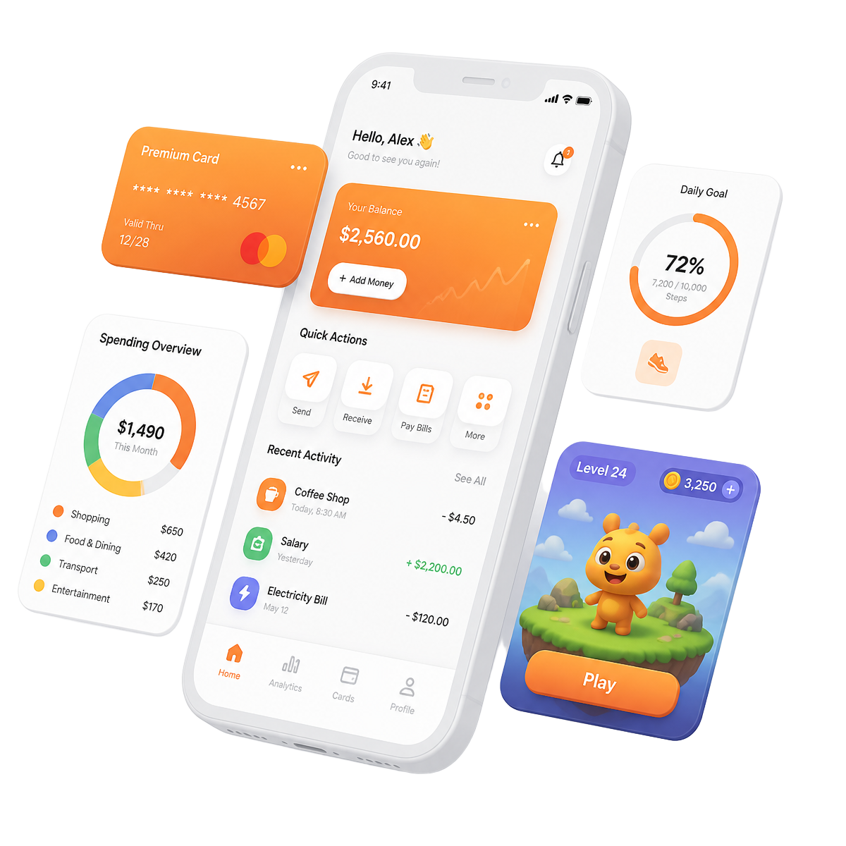 Smartphone mockup showing RetroStack Apps mobile app and game screens